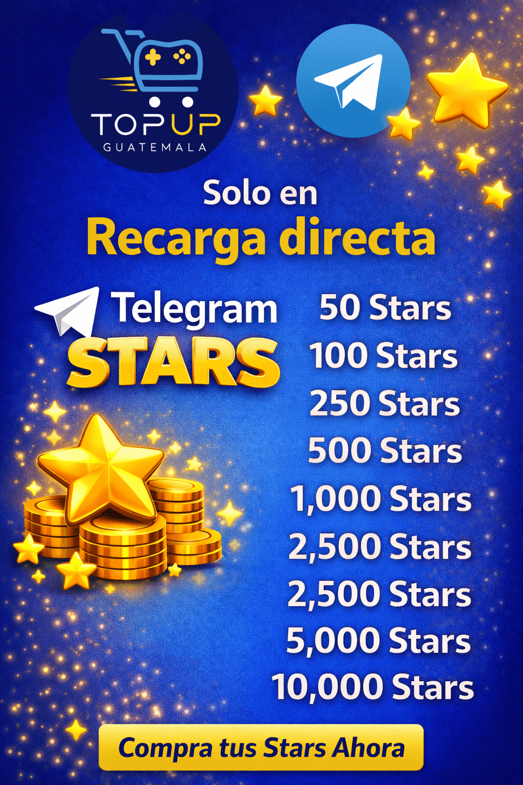 img-telegram Telegram Stars – Recarga Directa - Imagen 1